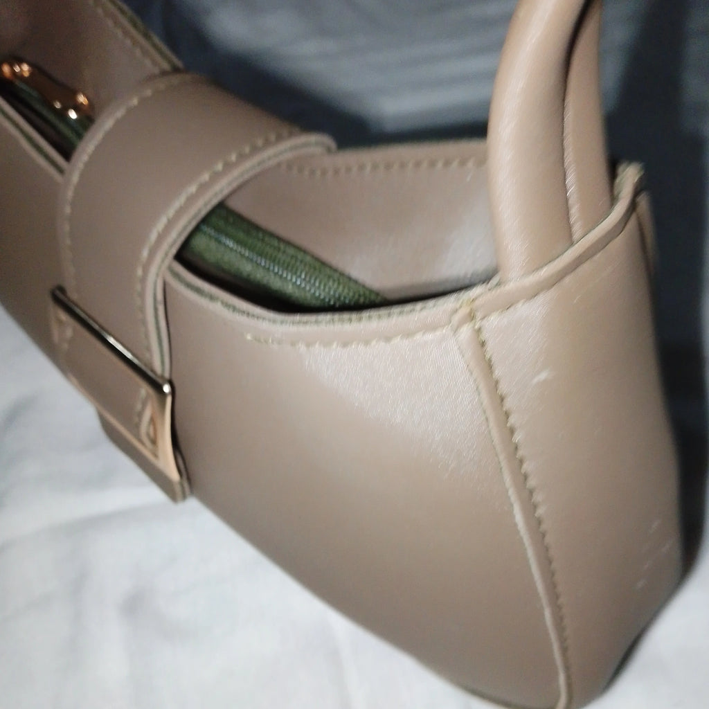 sand dust buckled handbag