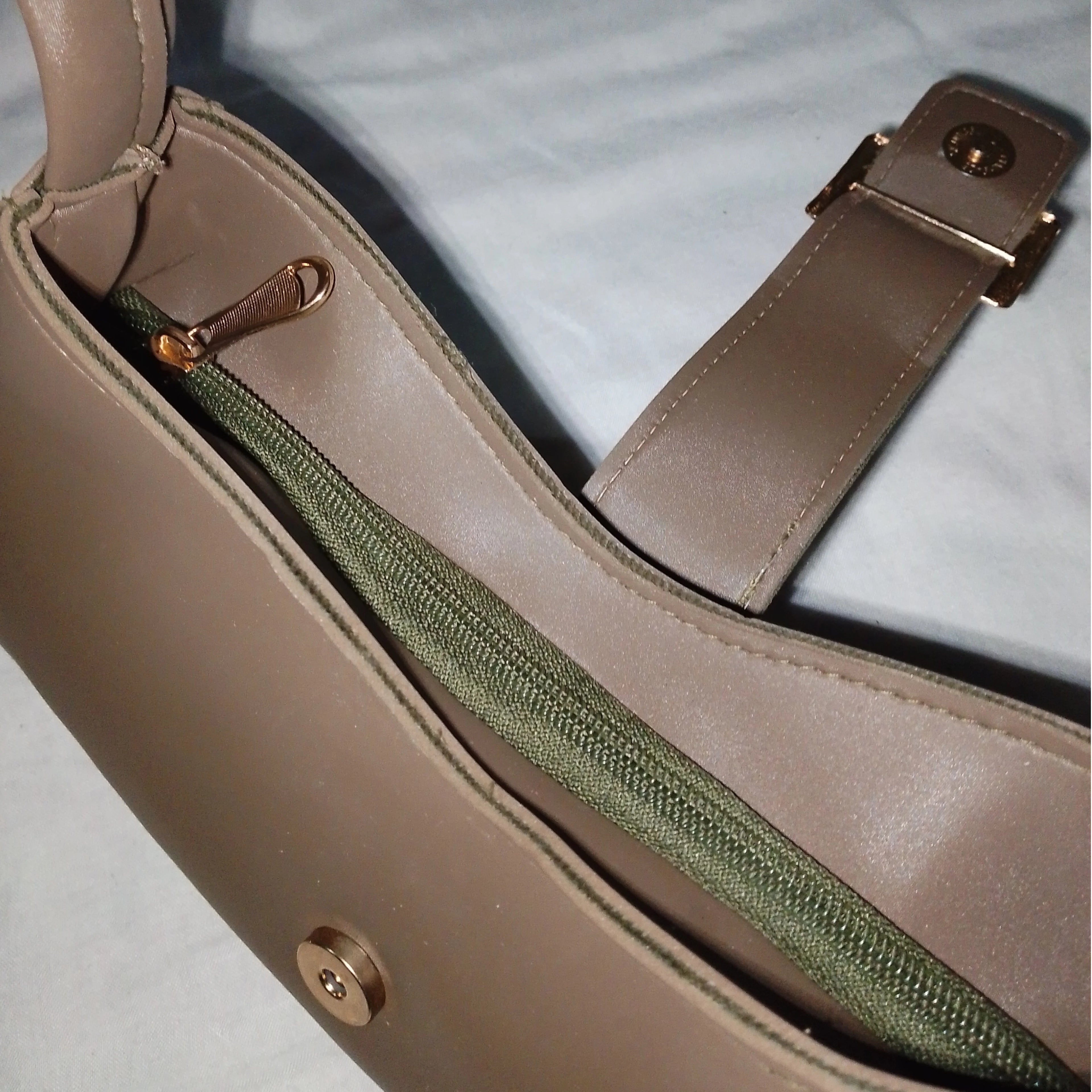 sand dust buckled handbag