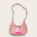 crisscross pink handbag