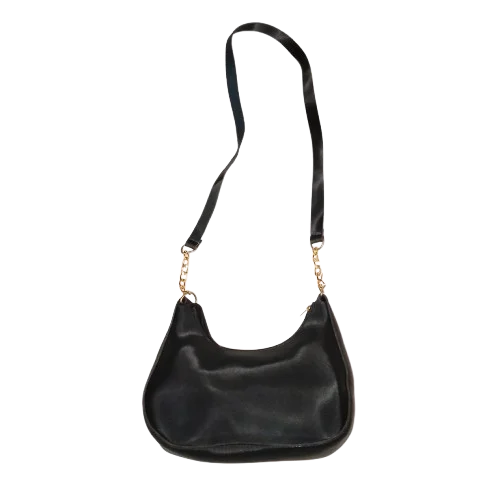 crisscross black handbag