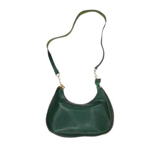 Crisscross green handbag