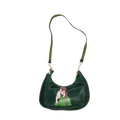 Crisscross green handbag