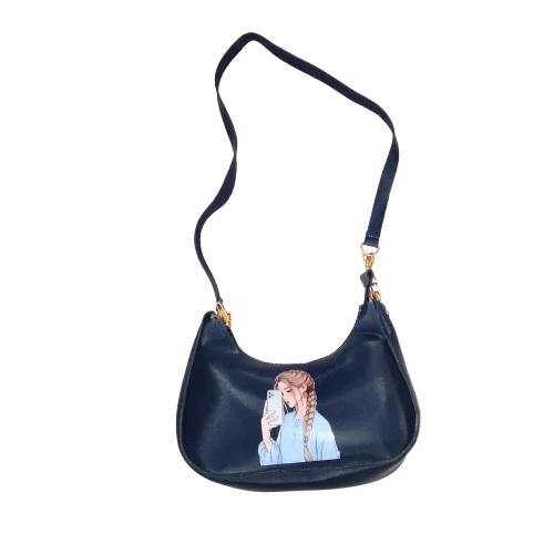 Crisscross  blue handbag