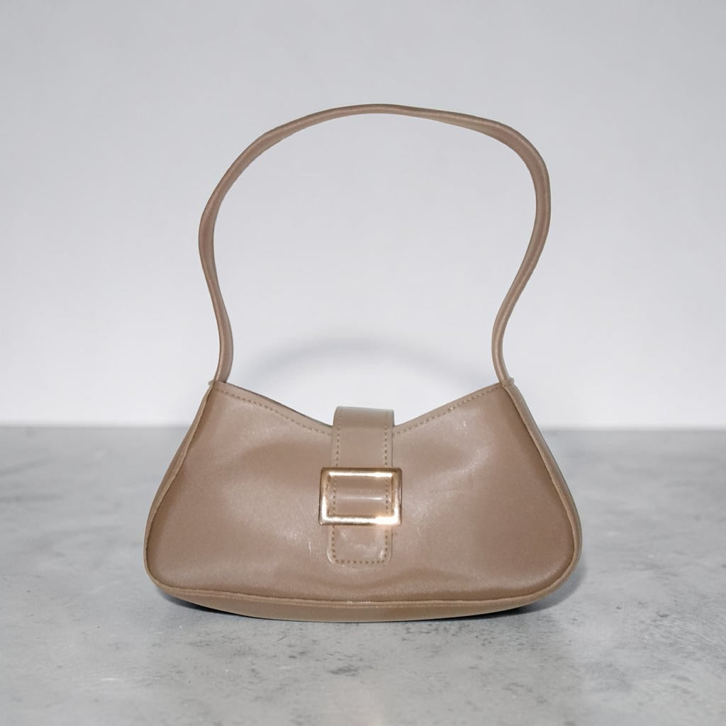 sand dust buckled handbag