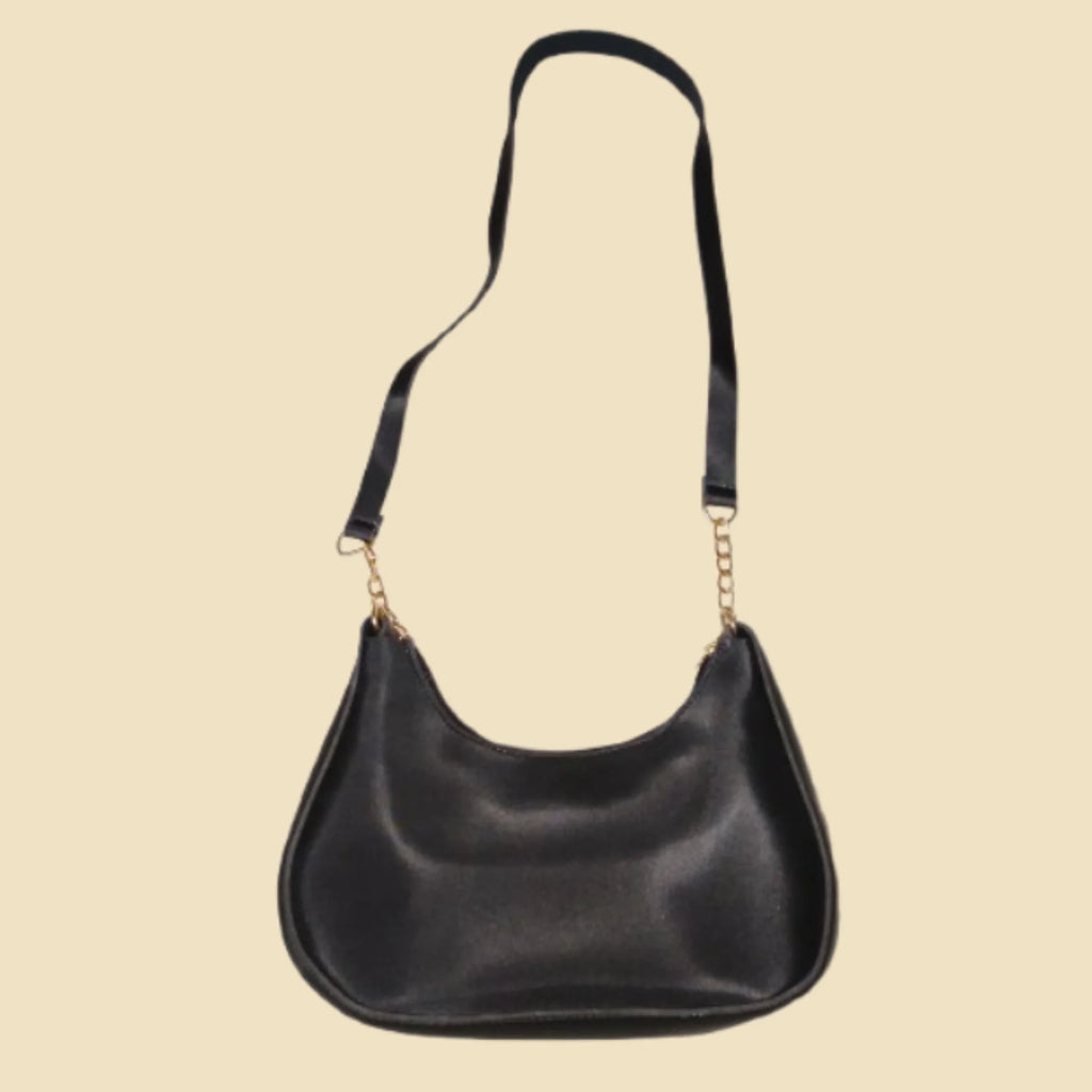 crisscross black handbag