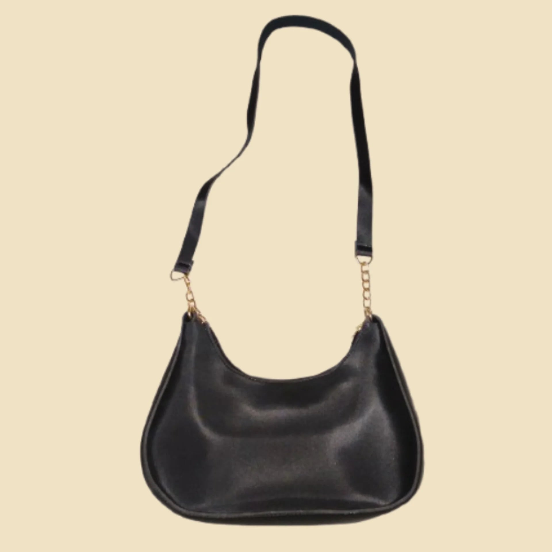 crisscross black handbag