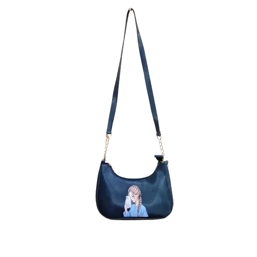Crisscross  blue handbag
