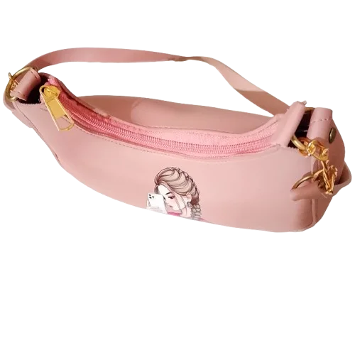 crisscross pink handbag