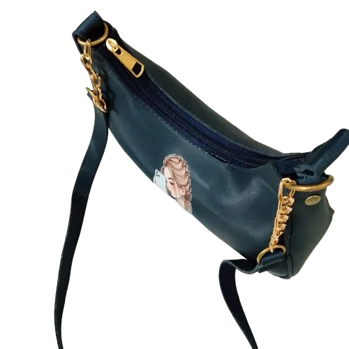 Crisscross  blue handbag